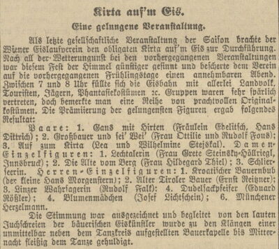 Kirta auf'm Eis 1925